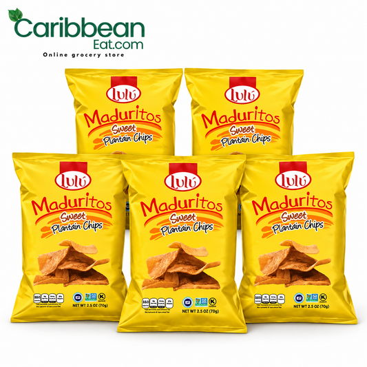 Lulu Sweet Plantain Chips 2.5 oz 5 Pack
