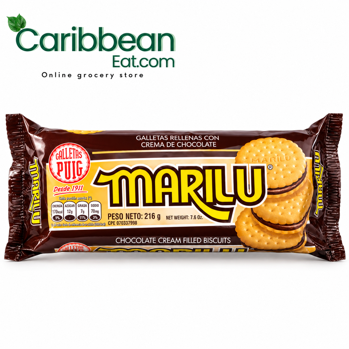 Marilú Chocolate Cream Filled Cookies 7.6 oz