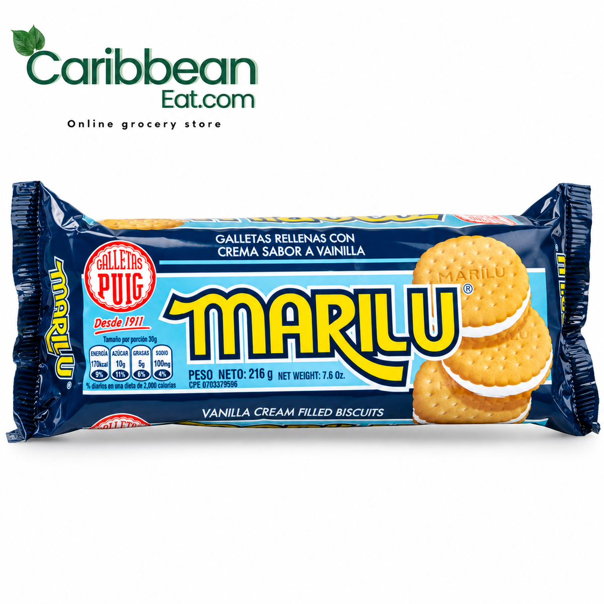 Marilú Vanilla Cream Filled Cookies 7.6 oz