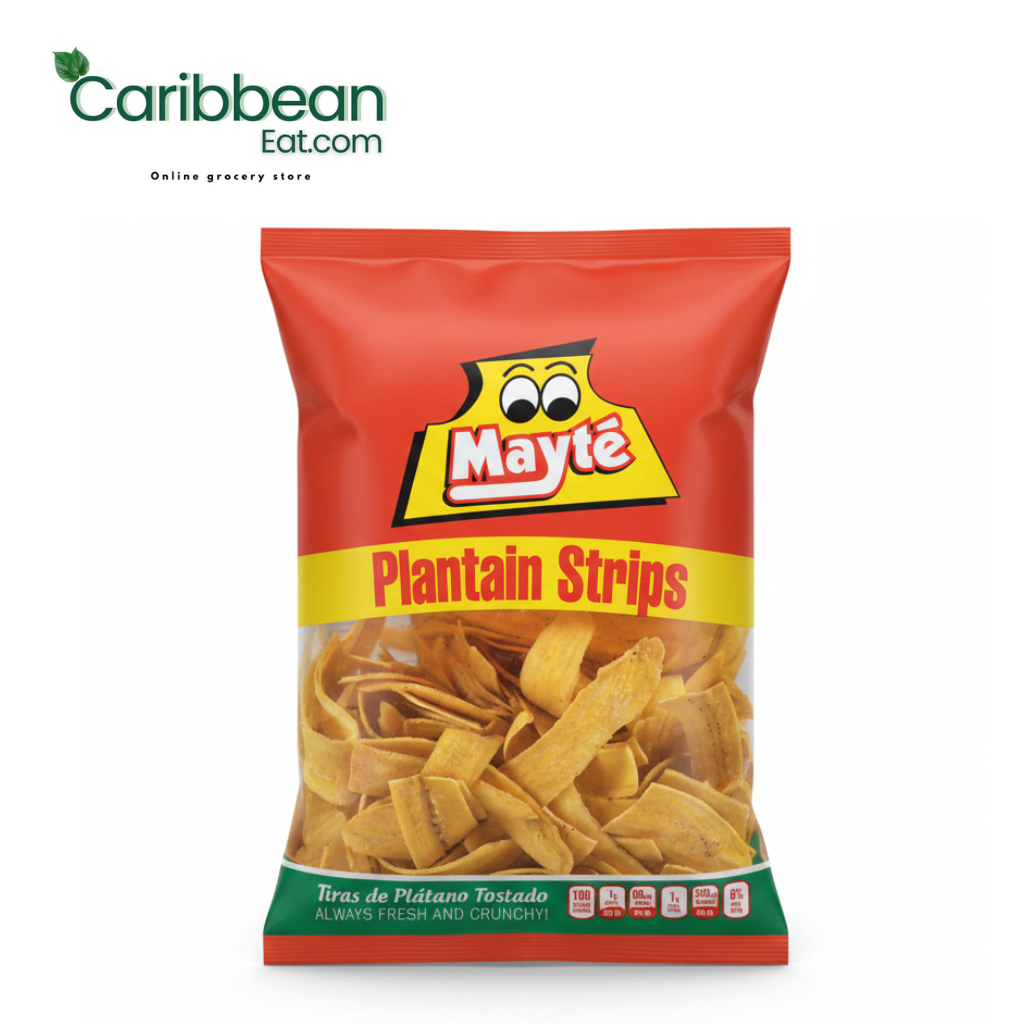Plantain Strips 12.5 oz, crispy plantain snack made from quality plantains.