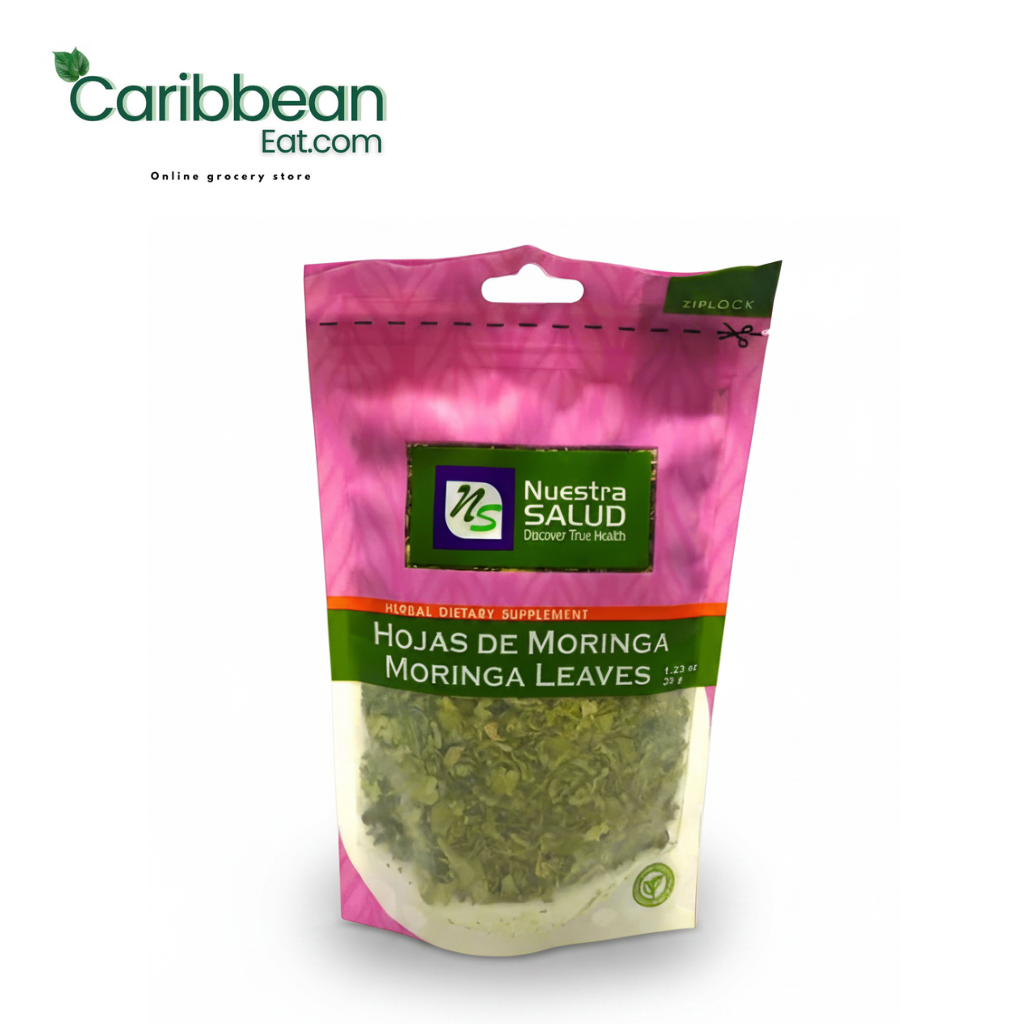 Premium dried moringa leaves 40g for herbal tea and wellness recipes.