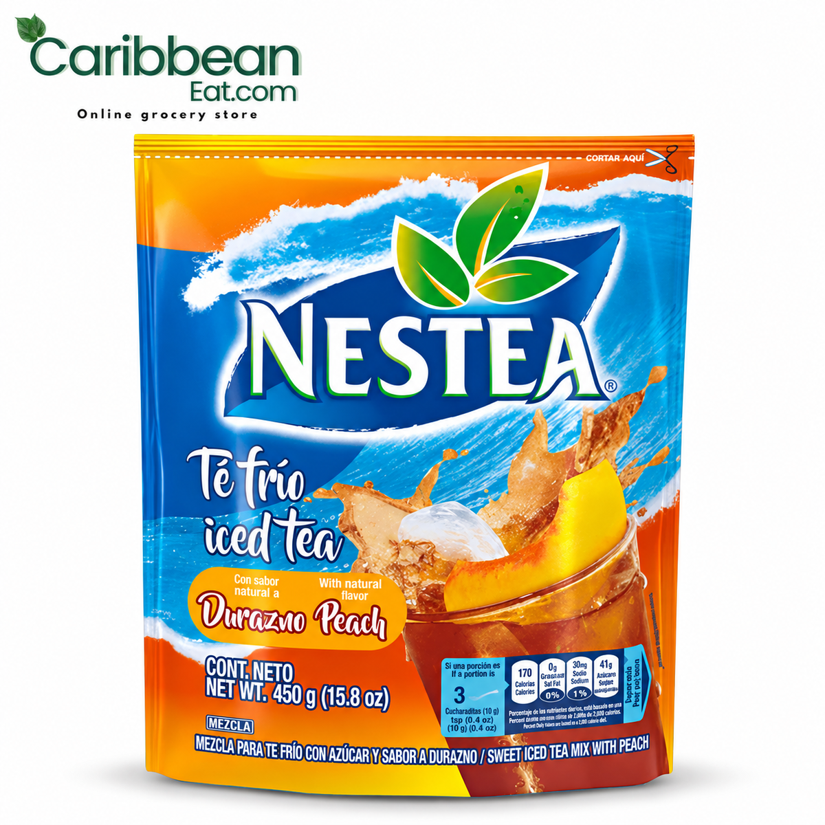 Nestea Durazno Peach Iced Tea Mix 450 g