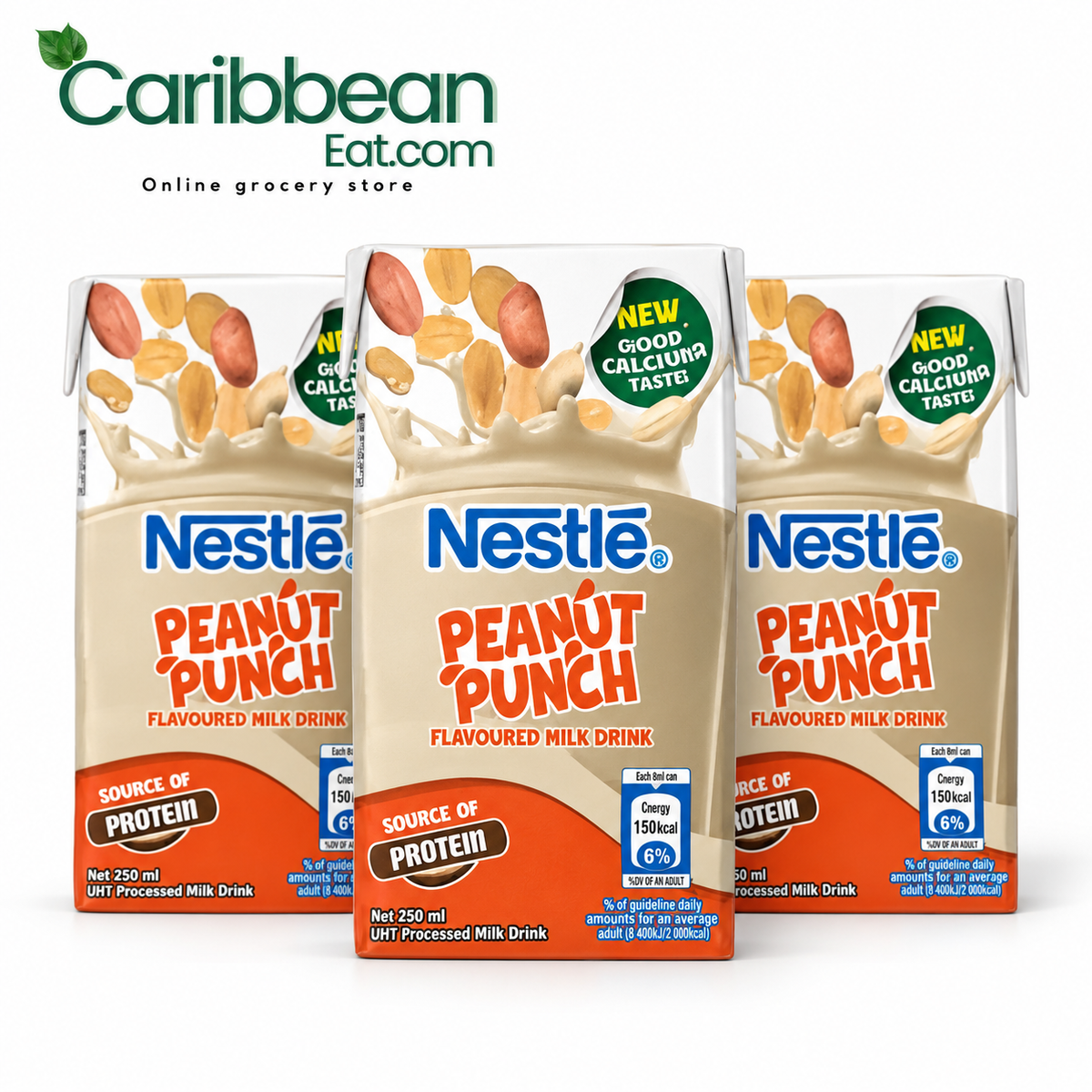 Three-pack of Nestlé Peanut Punch 250 ml cartons