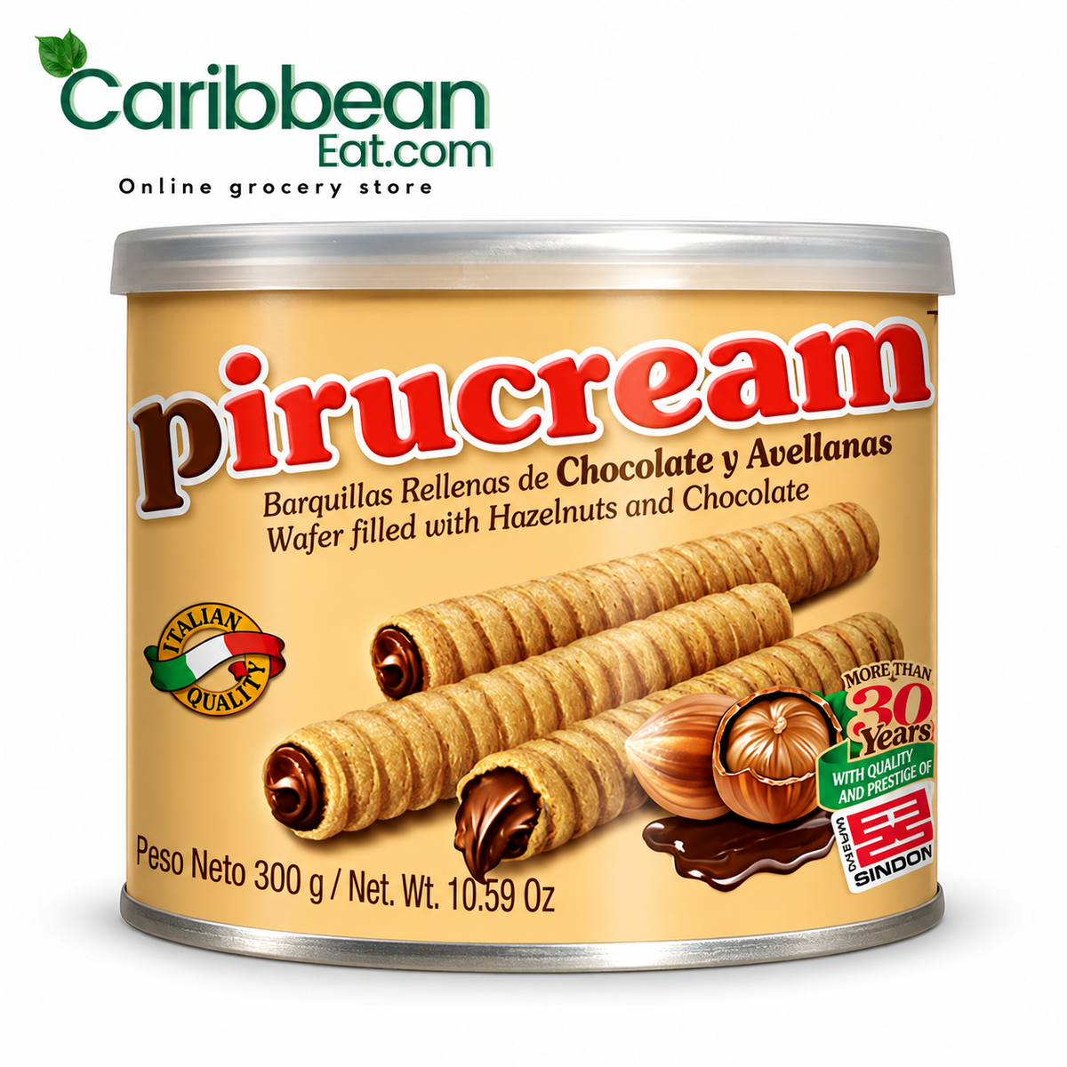 Pirucream Chocolate Hazelnut Wafer Rolls 10.59 oz