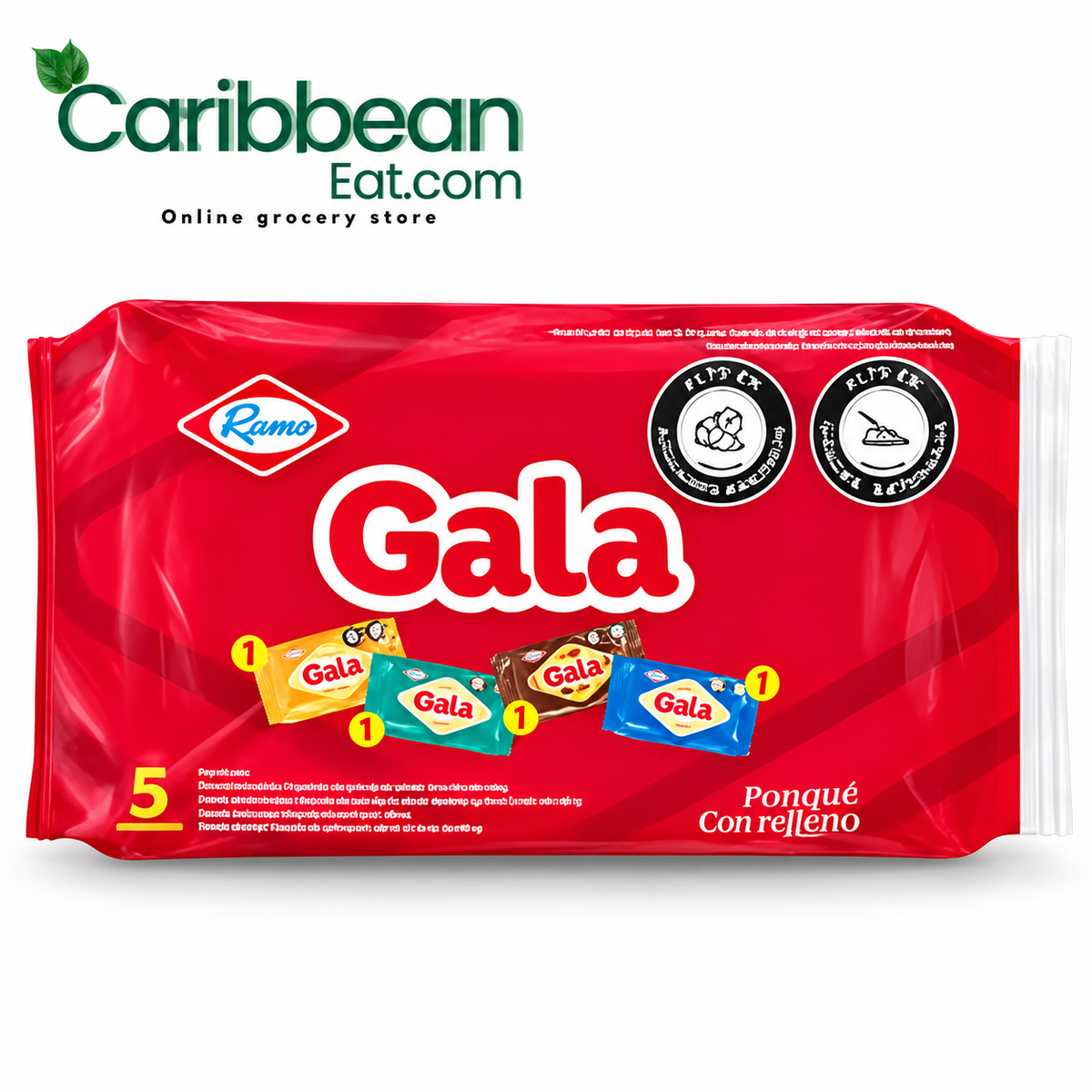 Ramo Gala Ponqué con Relleno 5 Count