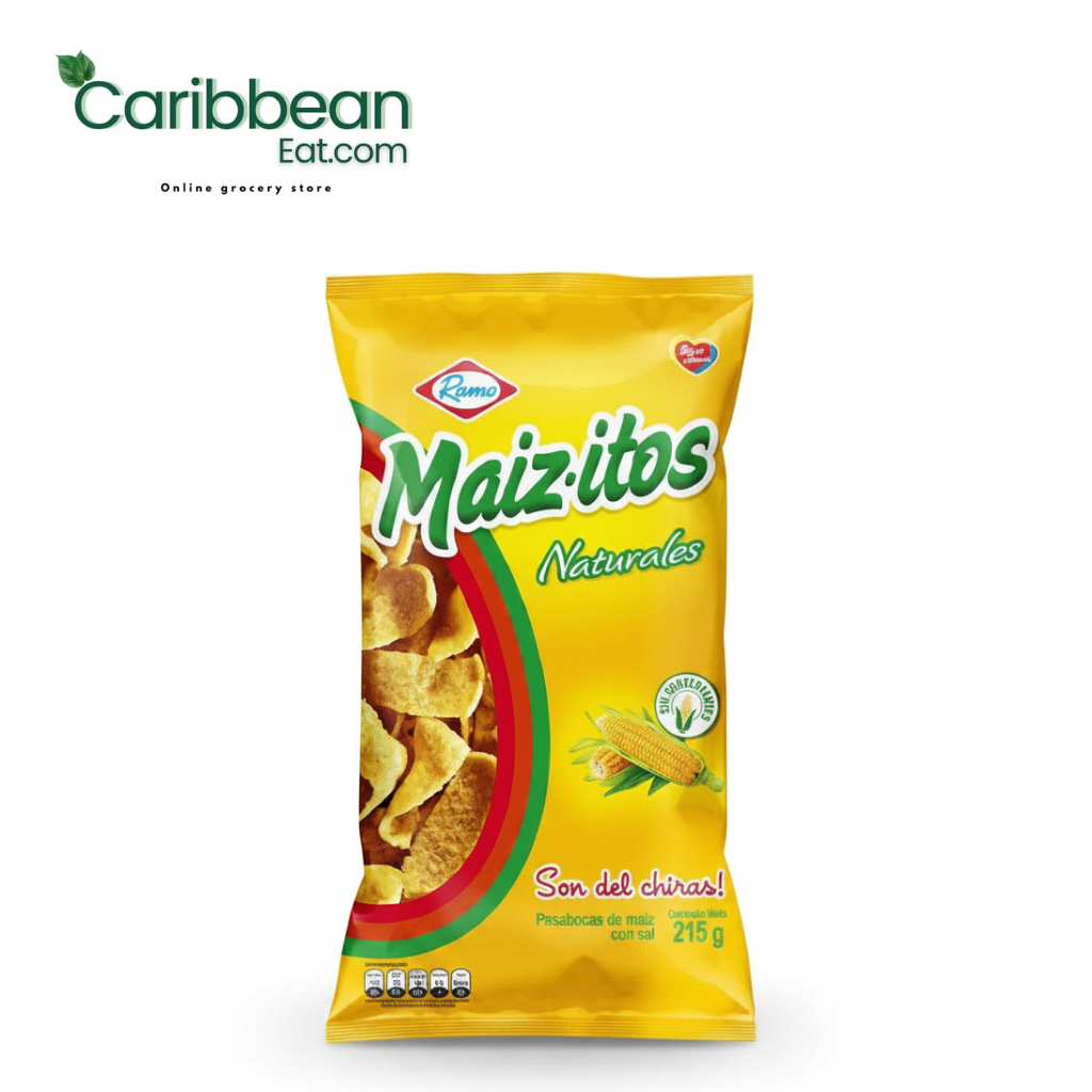 RAMO Maizitos 12 Pack, authentic Colombian crispy corn snack.