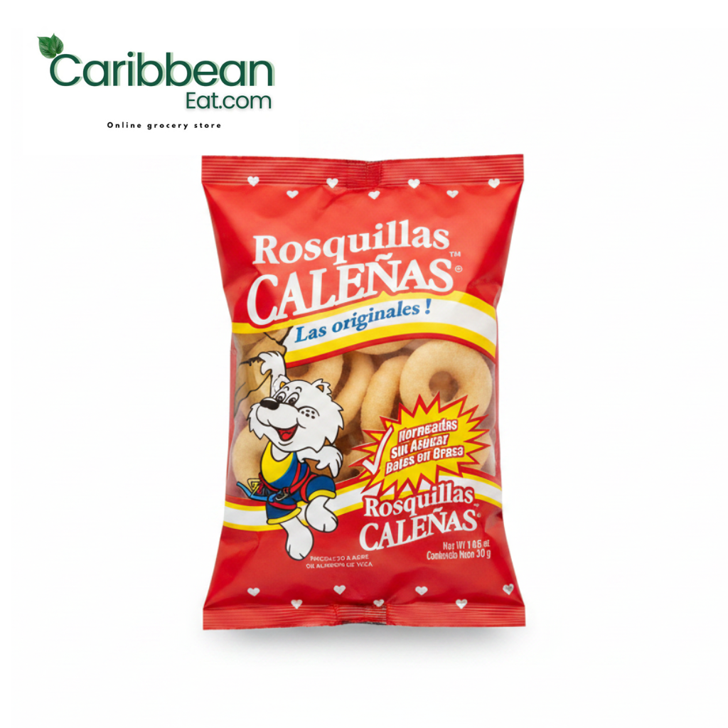 Authentic Rosquillas Caleñas 15g (12 Pack), traditional Colombian crispy cheese snack perfect for coffee.