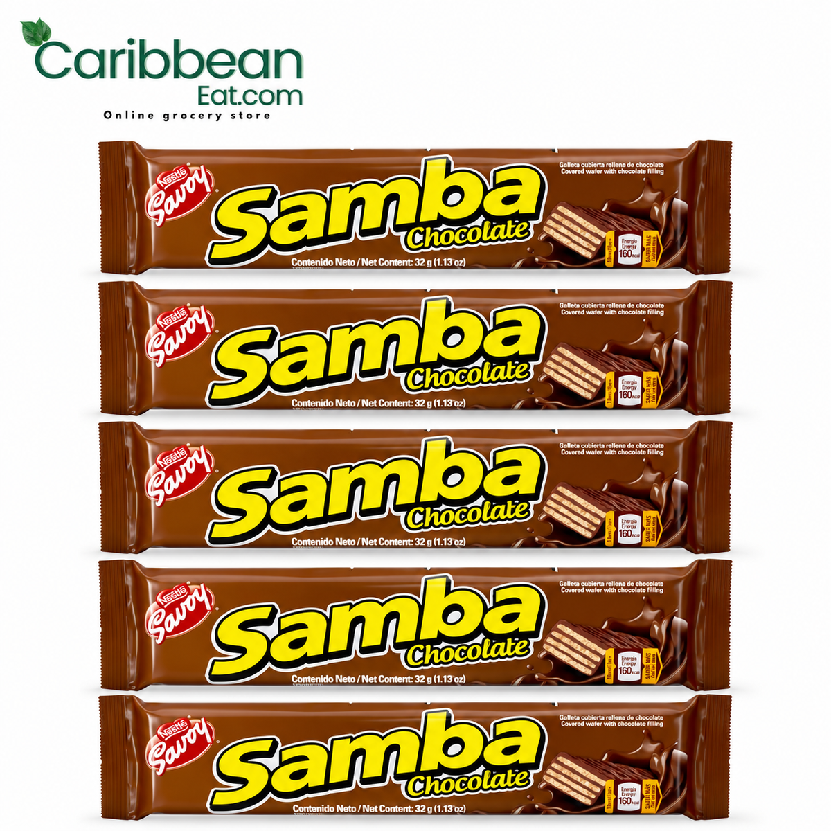 Savoy Samba Chocolate 32 g, paquete de 5