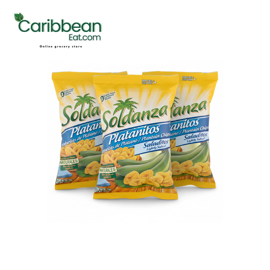 Soldanza Plantain Chips Lightly Salted 2.5 oz 3 Pack