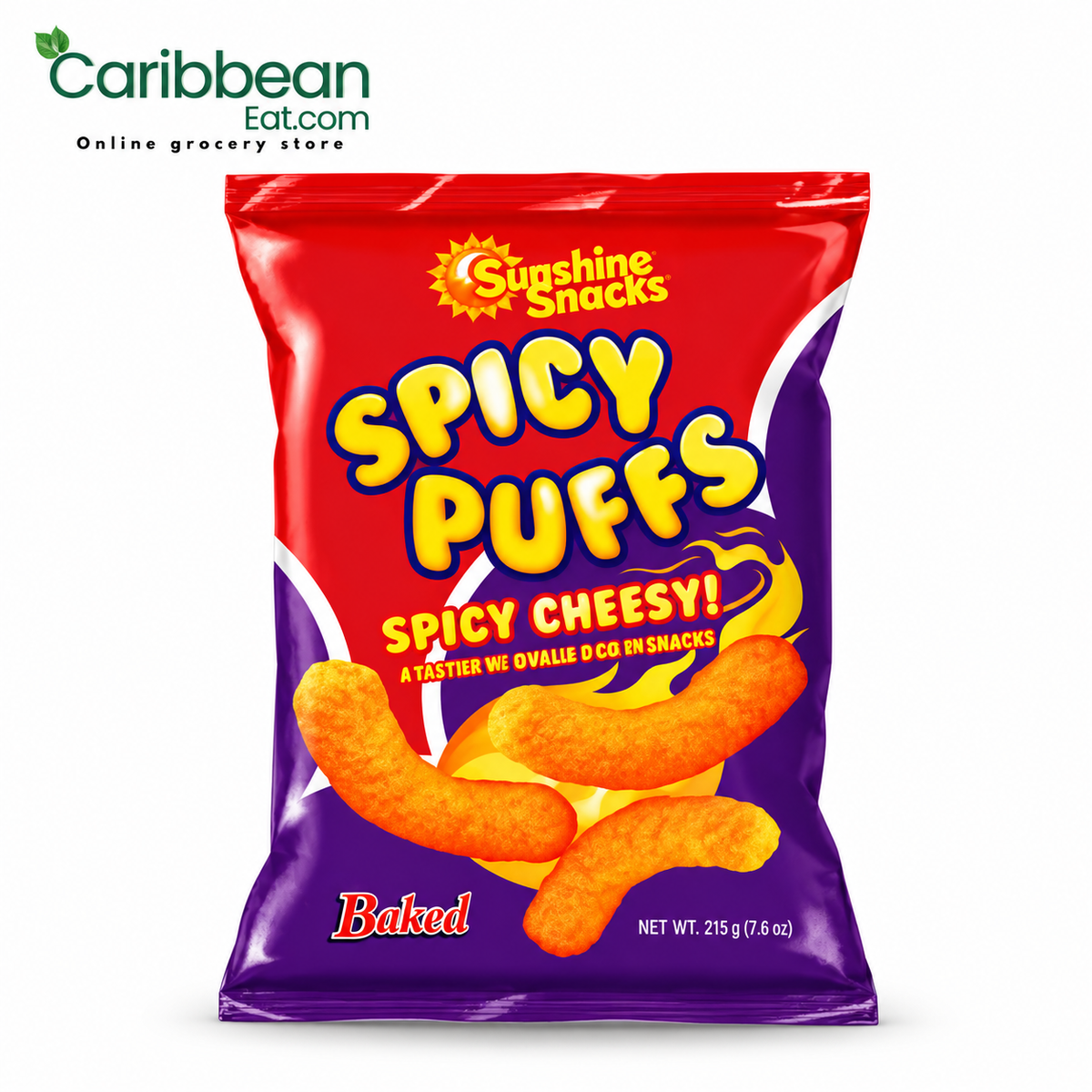 Sunshine Spicy Cheese Puffs 215 g