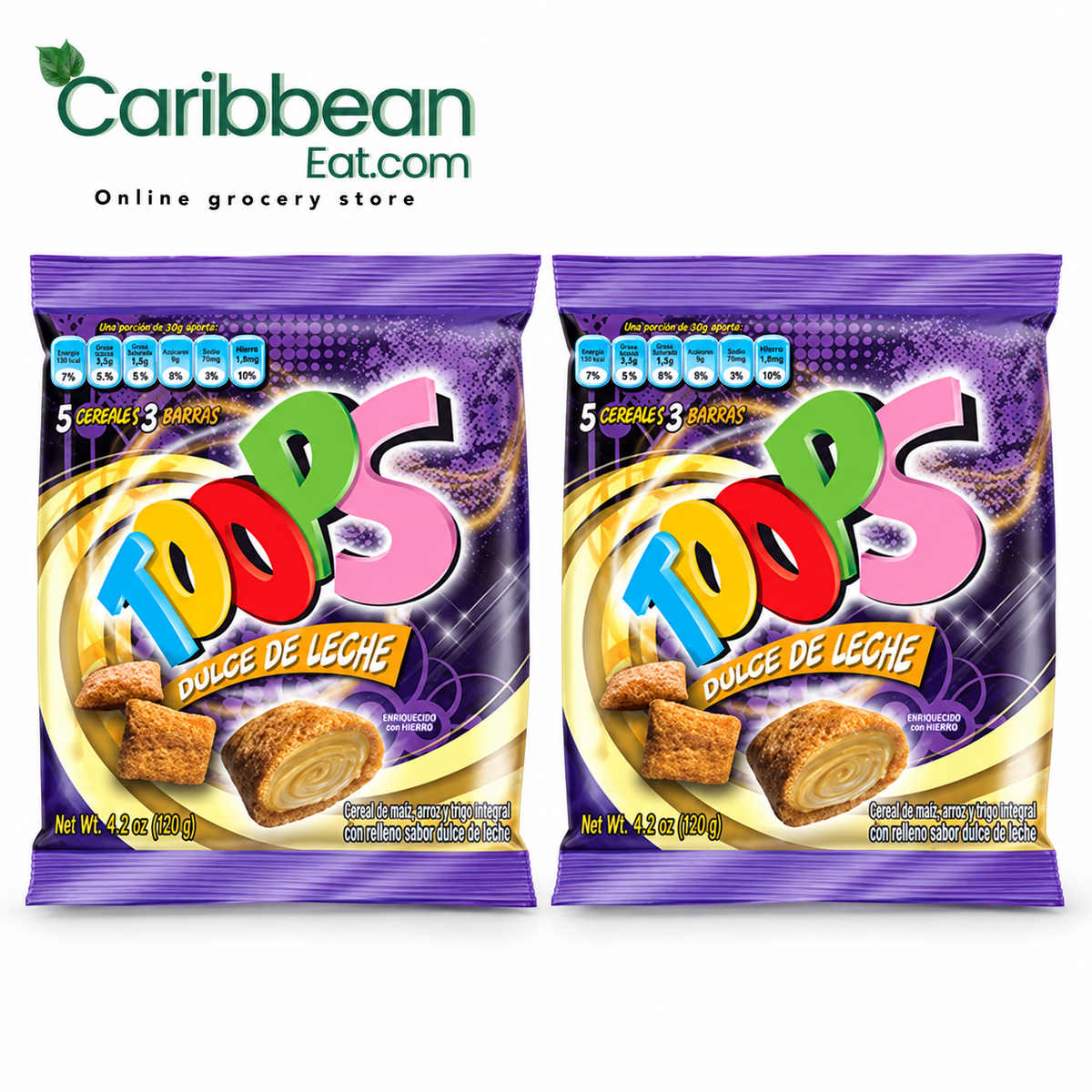 Toops Cereal Dulce de Leche 4.2 oz 2 Pack