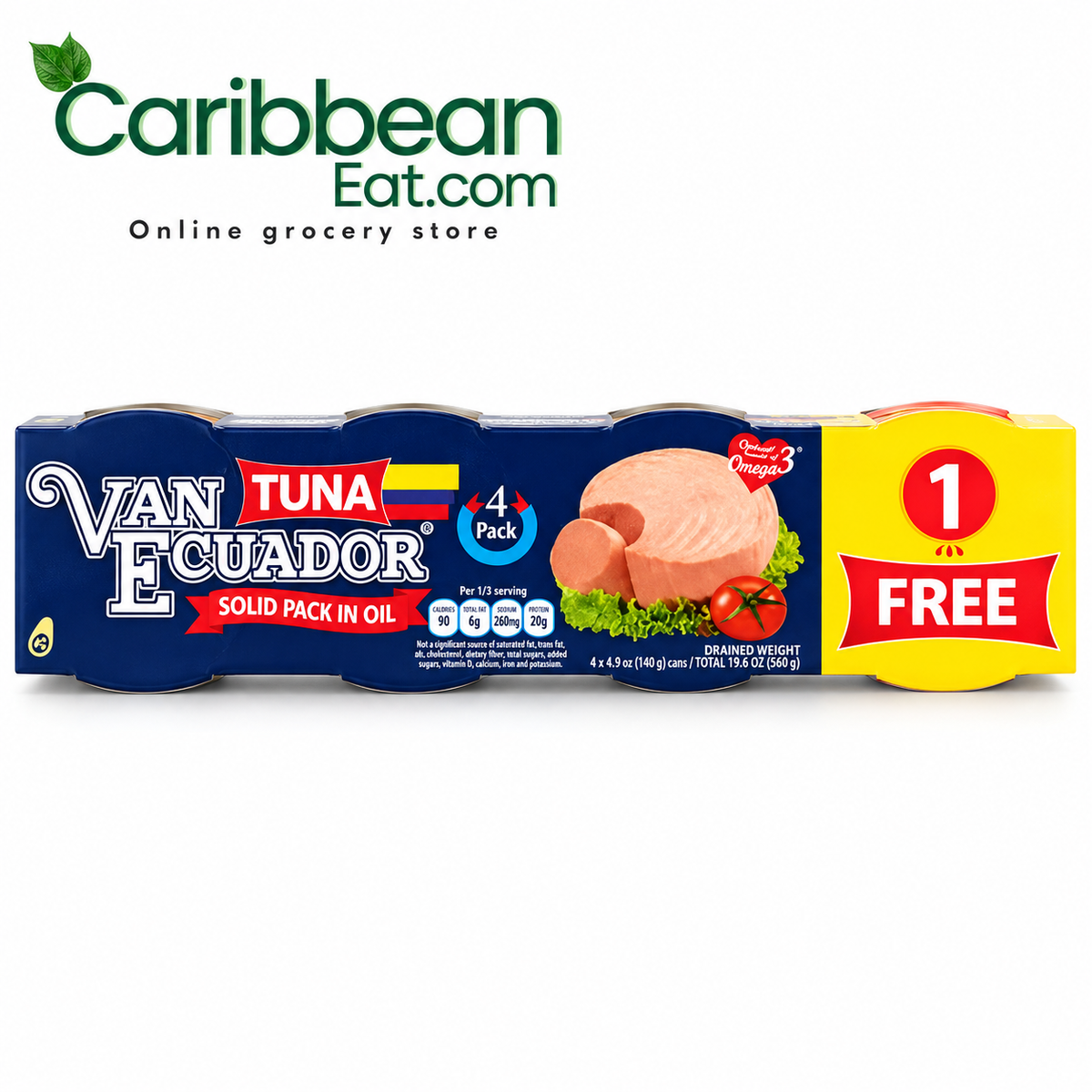 Van Ecuador Solid Tuna in Olive Oil 4 Pack