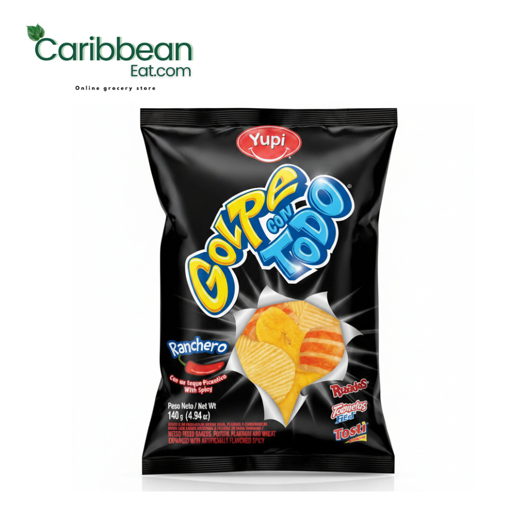 Yupis Golpe Con Todo 140g, authentic Colombian crunchy snack mix.